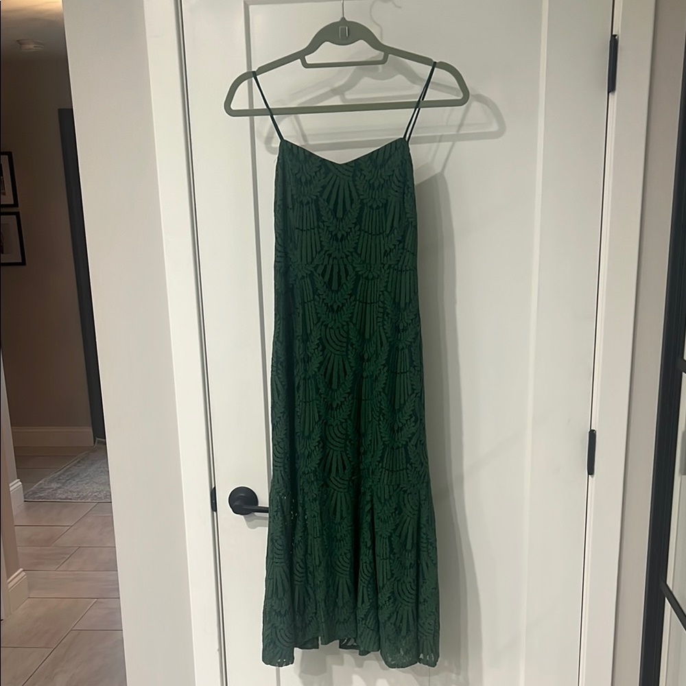 4SI3NNA Emerald Green Spaghetti Strap Maxi Dress